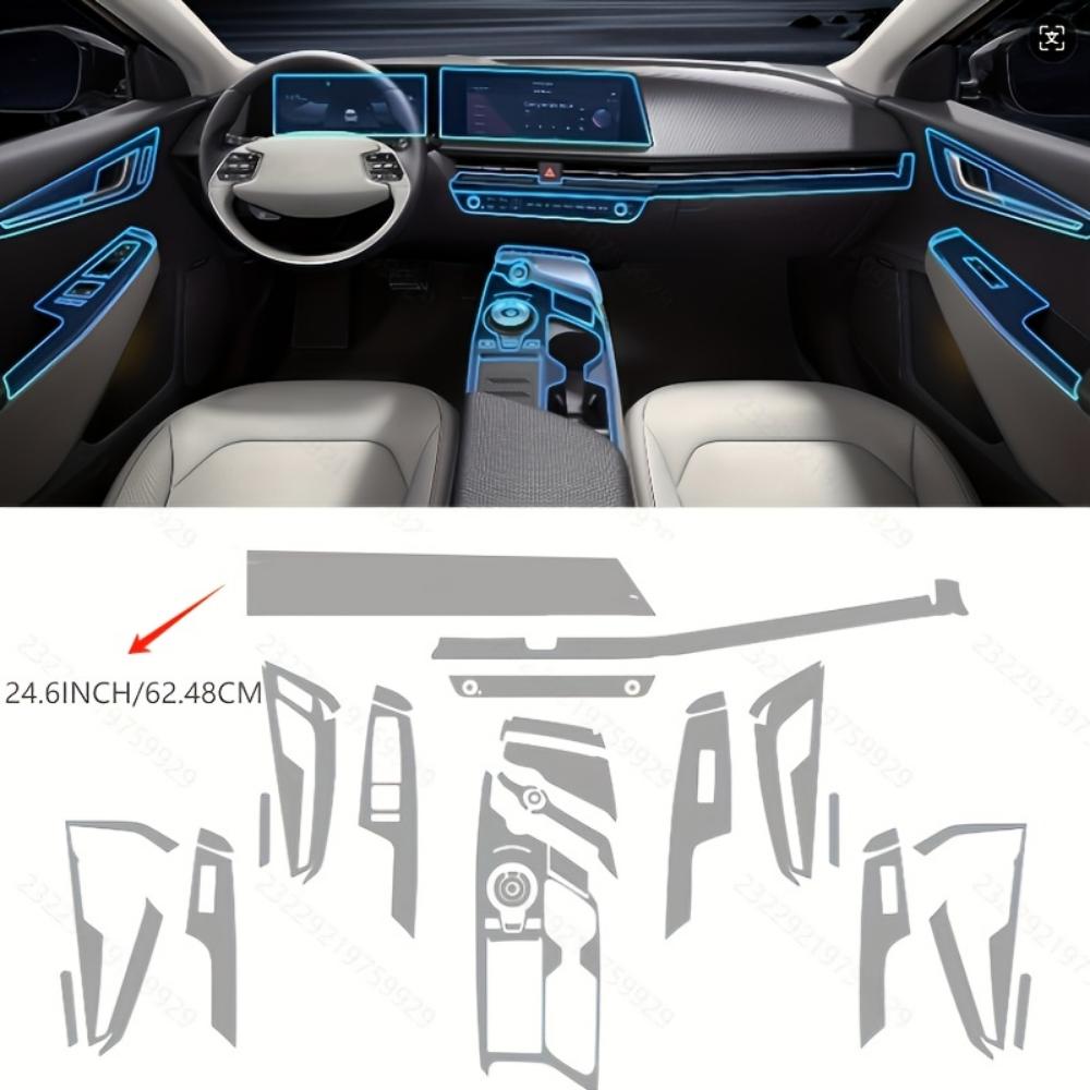 For Kia EV6 -2024 For Screen Center Console Film TPU Scratch-Resistant Car Interior Protection Film Auto Interior Accessory