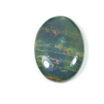 71Cts. Natural Affrican Bloodstone Oval Cabochon Loose Gemstone 29X41X07 MM SK-1830