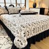 Four Piece Bed Cover Cotton Quilted Bed Sheet Set Non Slip Mattress Protector With Pillowcases For All Seasons Bedding Essentials