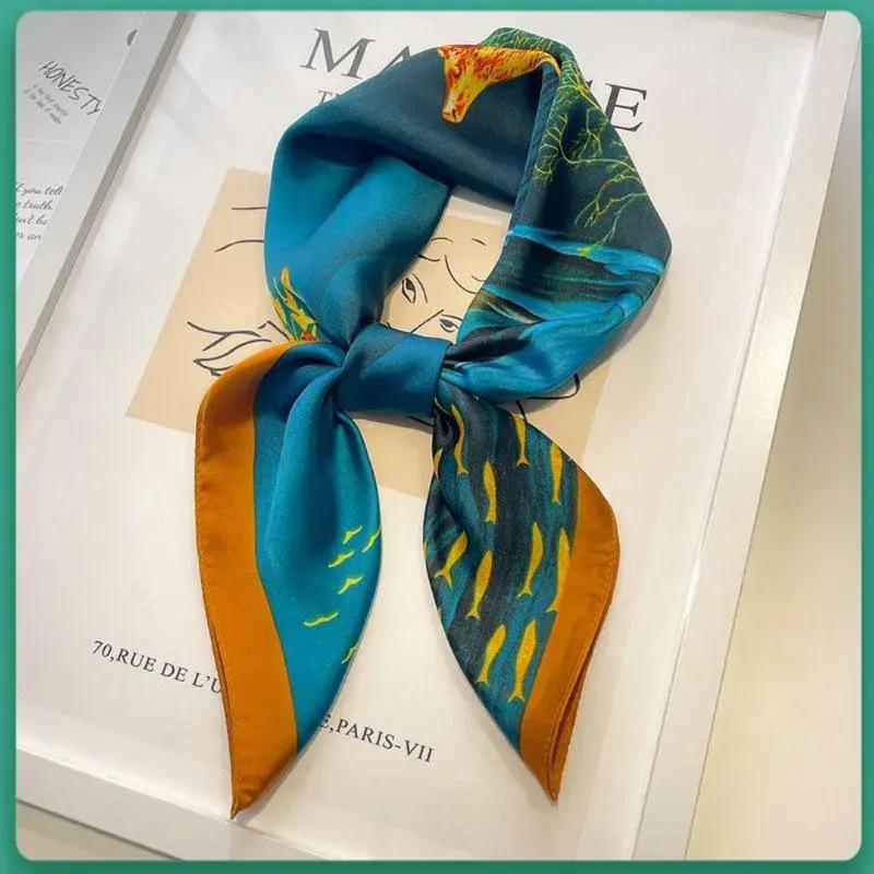 

Розкішні намистини, круглий шарф-кільце, аксесуари для жіночих шарфів, намисто, етнічний шарф One Size синій