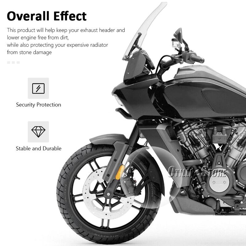 New Motorcycle Extended 265mm Mudguard ABS Mud Guard Kit Front Fender For Pan America 1250 Special PA1250 S PA1250S 2021-2024