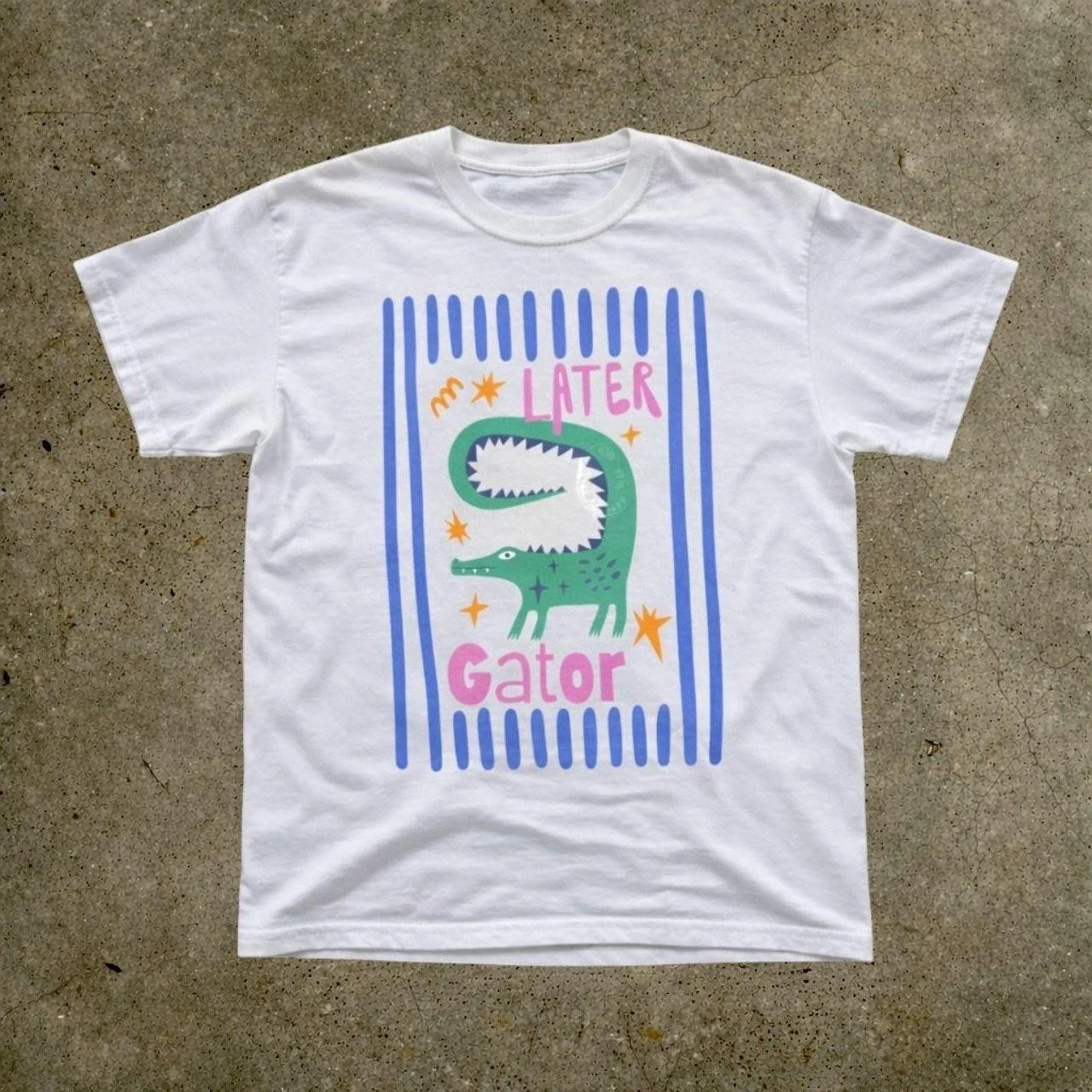 Later Gator Funny Vintage Graphic T-Shirt XXXL