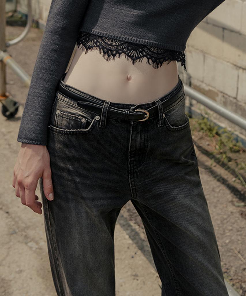 HARDCORE HAPPINESS Hch Basic Leather Belt_Black