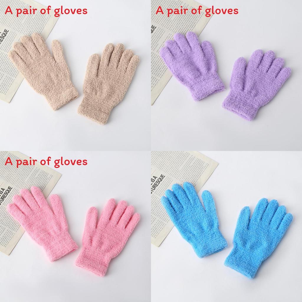 Simple Solid Color Adult And Children Winter Warm And Windproof Plush Gloves For Winter Outdoor Activities