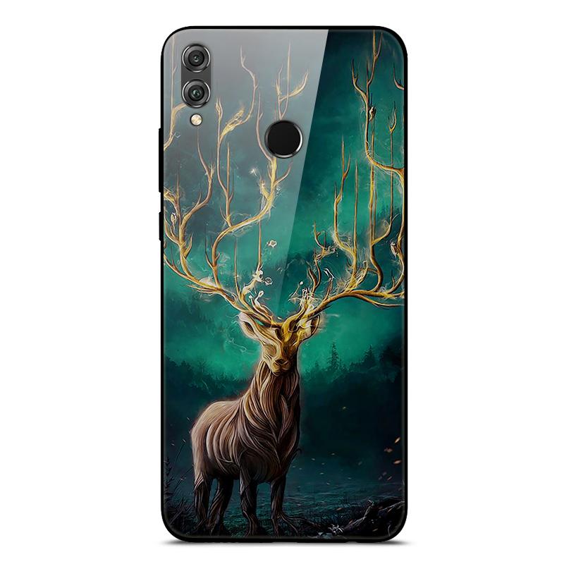 Tempered Glass Case For Huawei Honor 8X Case Phone Cover Bumper on Honor 8X JSN-L21 8 X Honor8X Case Hard Back Cover Cute Fundas