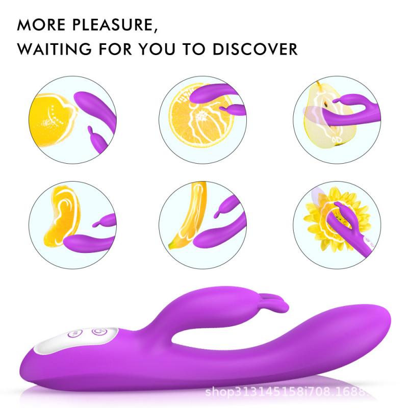G Spot Couple Vibrator with Heating Function Clitoris G-spot Stimulation Waterproof Dildo with Vibrations Dual Motor Stimulator for Women Couple Fun