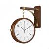 Double Sided Wall Clock Modern Nordic Design Silent Home Decor for Living Room, Hallway, Office