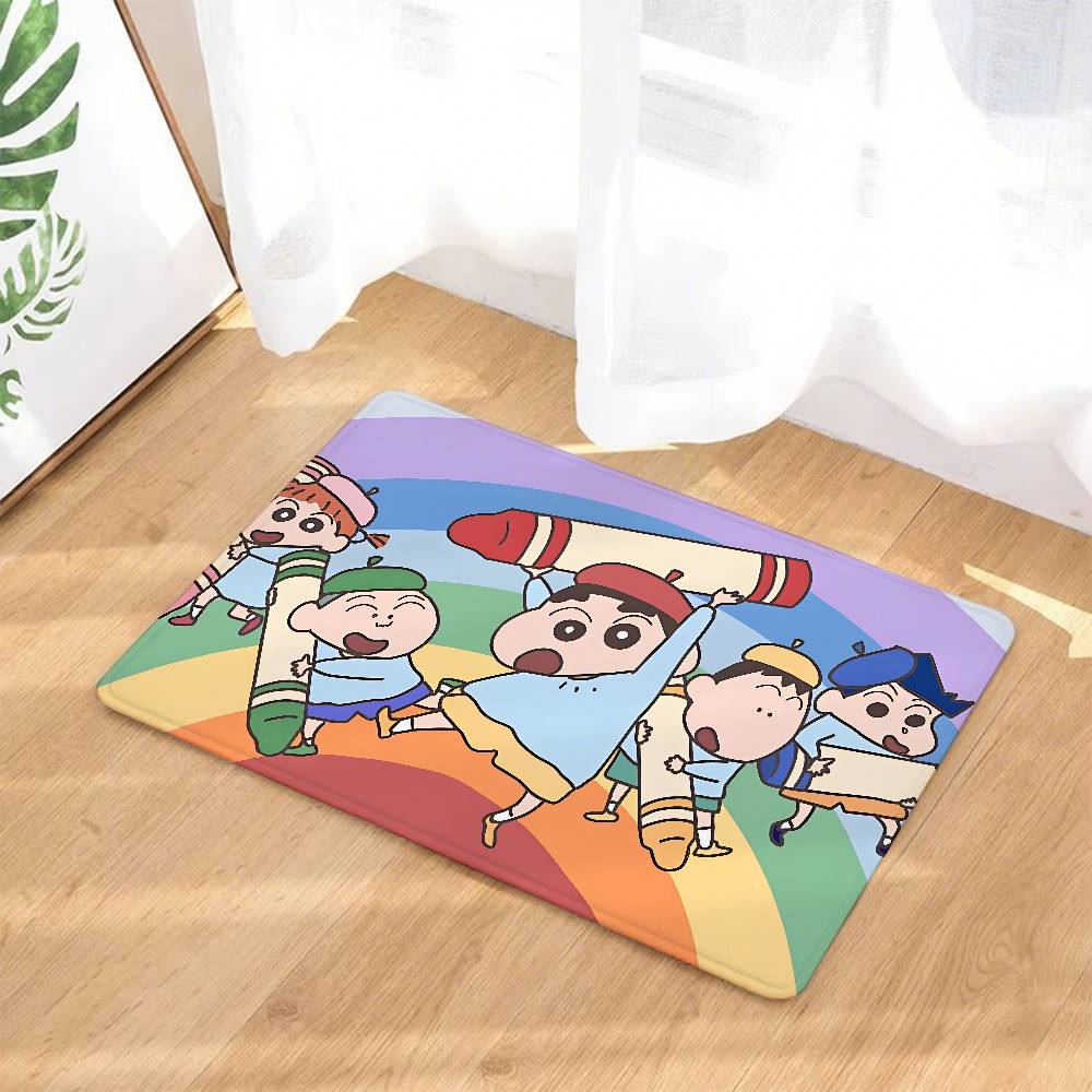 C-crayons-S-Shins-Chan CUTE Entry Door Floor Mat Festive Decorations Carpet Bathroom Anti-slip Mat Entrance Doormat