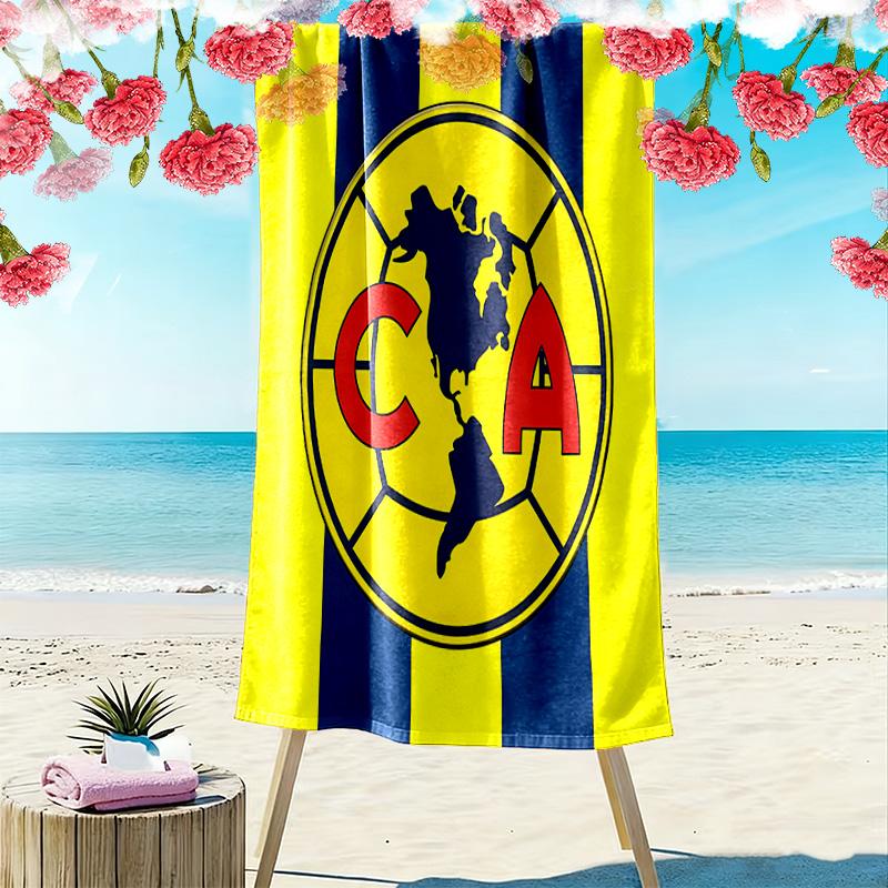 Club America Print Beach Towel, Large Soft Quick Dry Towel for Beach Camping Swimming