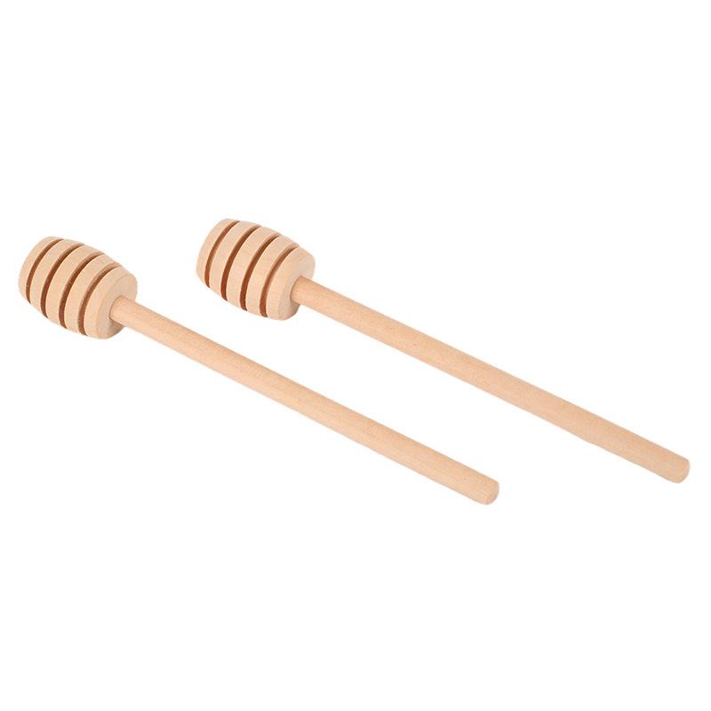 Solid Wood Honey Dipper & Stir Stick for Honey, Jam, Milk, Coffee