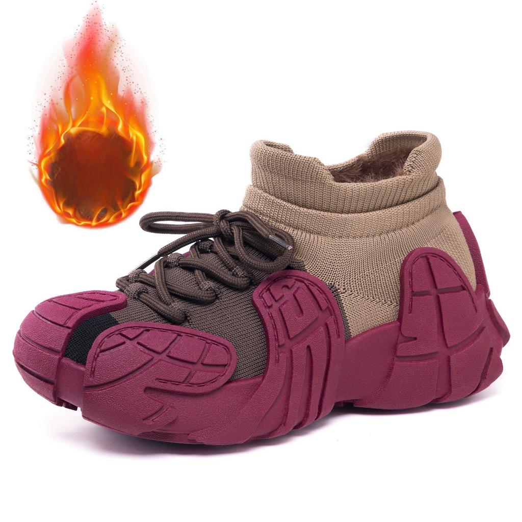 Cotton Shoes, Fleece Shoes, Thick-soled Shoes, Outdoor Snow Boots, and Thick-soled Shoes