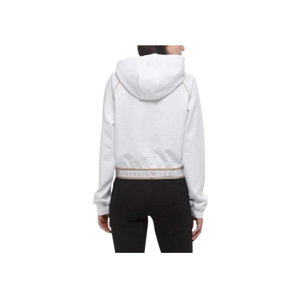 Emporio Armani EA7 Hooded Logo Long Sleeve Sweatshirt Women Sweatshirt 7W000277-AF12501-U0002