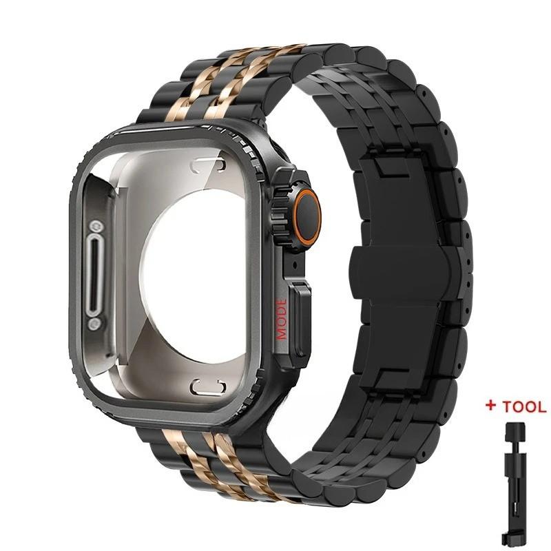 Metal Strap+Metal Case for Apple Watch Series 11 46mm 42mm Ultra 3/2/1 49mm 45mm 44mm Band for Series 11 10 9 8 7 6 5 SE2 SE3 4