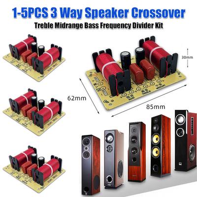 3 Way Speaker Crossover Circuit Treble Midrange Bass Module Frequency Divider Home Loudspeaker Filter Refit Accessory