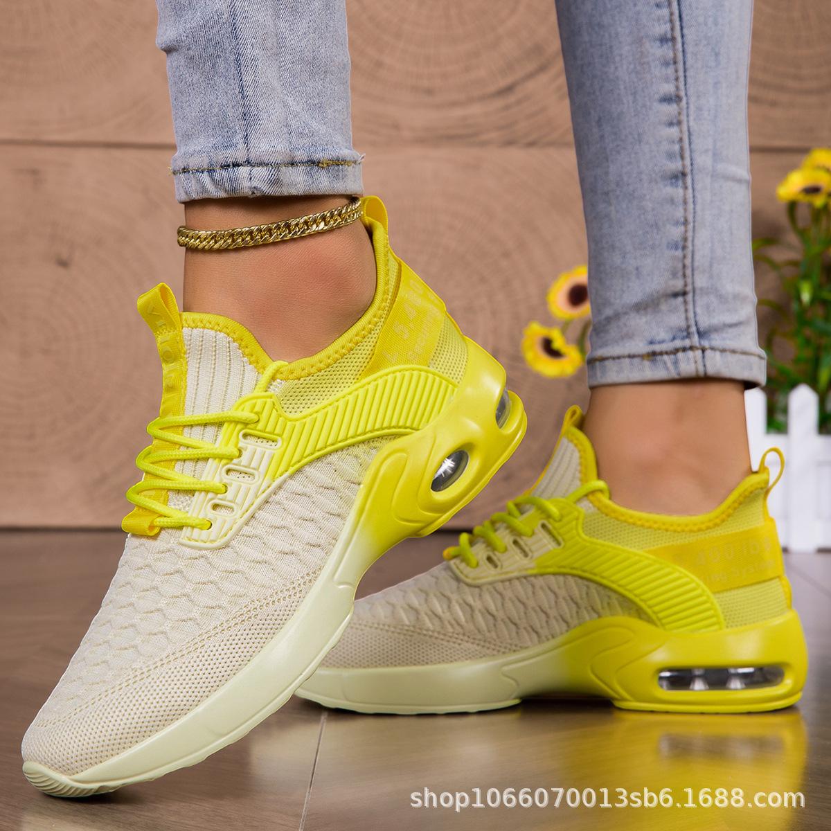 

Женские повседневные кроссовки Повседневная обувь Уличная мода Универсальные студенческие кроссовки для бега 42 жёлтый