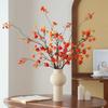 Long Branches Artificial Lantern Fruits Bouquets Red Plastic Fake Flower  Home Vase Decor