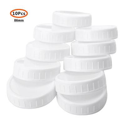 10Pc White Mason Canning Drinking Jar Lid 70Mm/86Mm Inner Diameter Cover Unlined