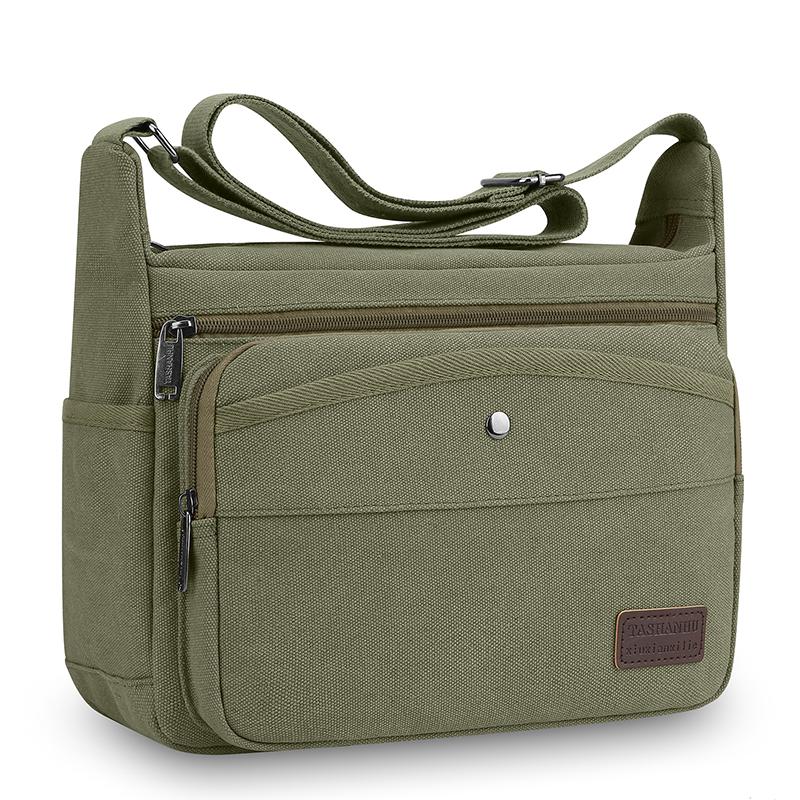 Men's High Quality Canvas Shoulder Bag – Fashion Crossbody Tote for Casual Outings Travel & Office