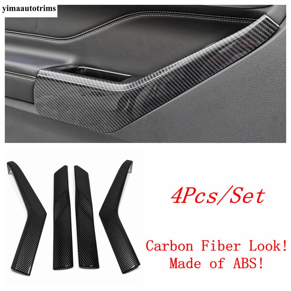 Car Inner Door Armrest Panel Handle Strip Decoration Cover Trim For Ford Explorer - 2025 ABS Matte Carbon Fiber Accessories