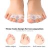 Silicone three-hole toe splitter, anti-wear foot cover, three-toed big foot splitter foot care tool