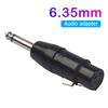 3Pin XLR Female to 6.35mm Male Mono Plug-In Audio Conversion Locking Adapter