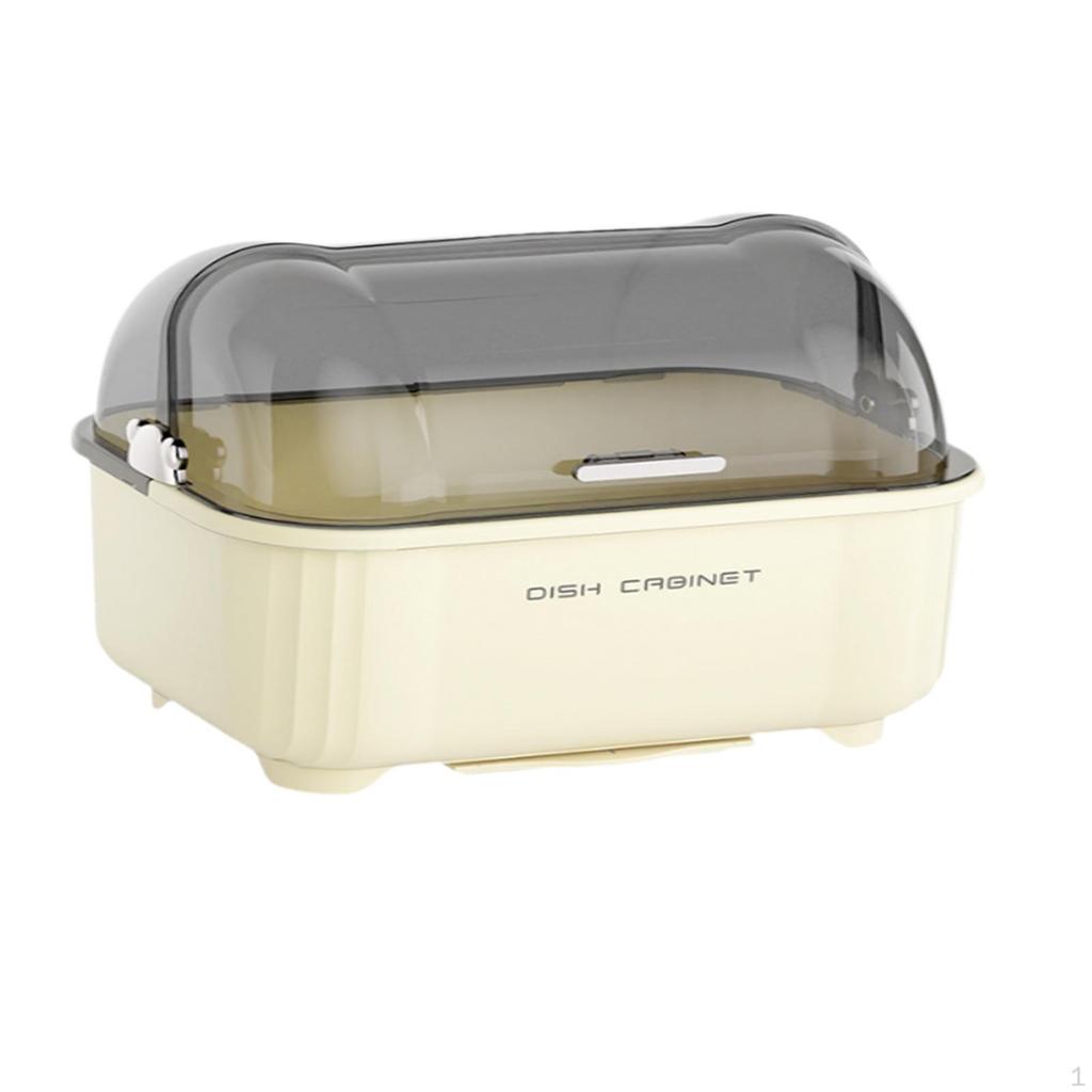 Dish Drying Rack Dryer Tray Drainer Dustproof Nursing Bottle Holder Dishes Organizer with Lid