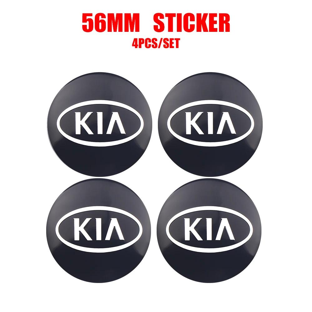 AANO1 56/65mm Car Wheel Center Hub Caps Stickers Badge Cover For Kia Sportage Morning Ceed Picanto Rio Niro Stonic Optima Forte K K5