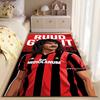 Sports Area Rug, Ruud Gullit AC Milan Mediolanum Red Vector Poster, Fan Cave Decor, Non-Slip Mat