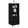 Highboard in Black Oak Look 40 x 36 x 110 cm Particleboard