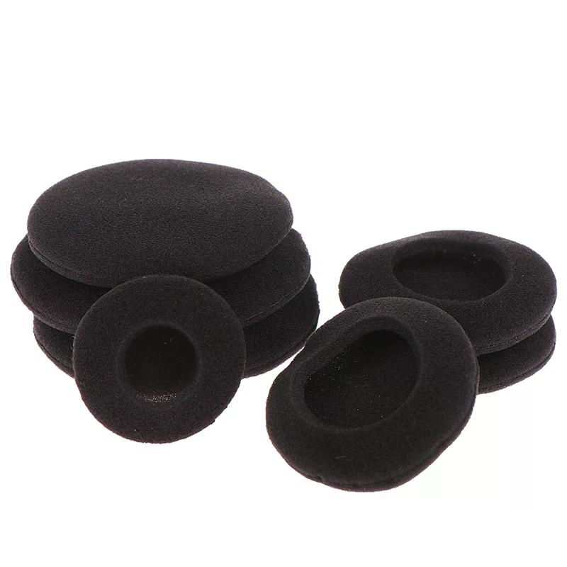 10Pcs Thick Foam Earpads Cushions Ear Pads 3.5/4.5/5.5/6cm for Earhook Round Headphone