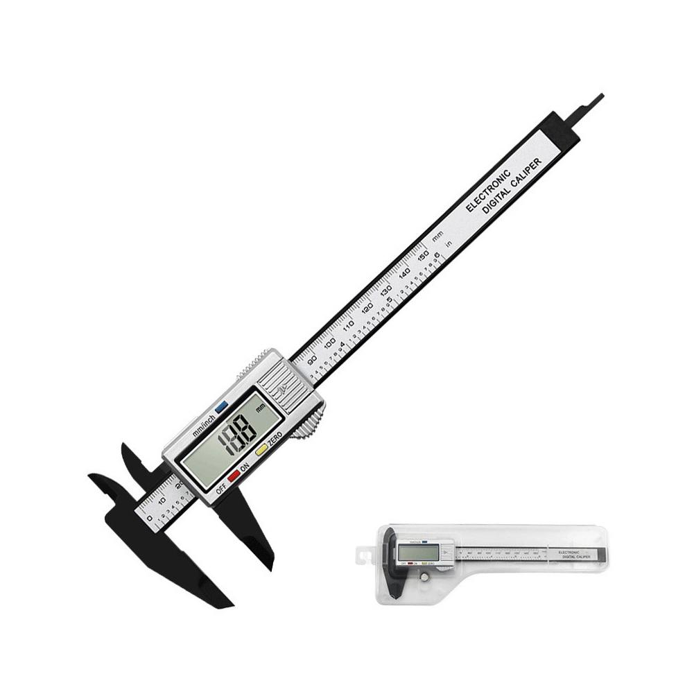 0 to 150mm Plastic Vernier Caliper Digital Display Caliper Student Vernier Ruler Gauge Micrometer Measuring Tool Digital Ruler