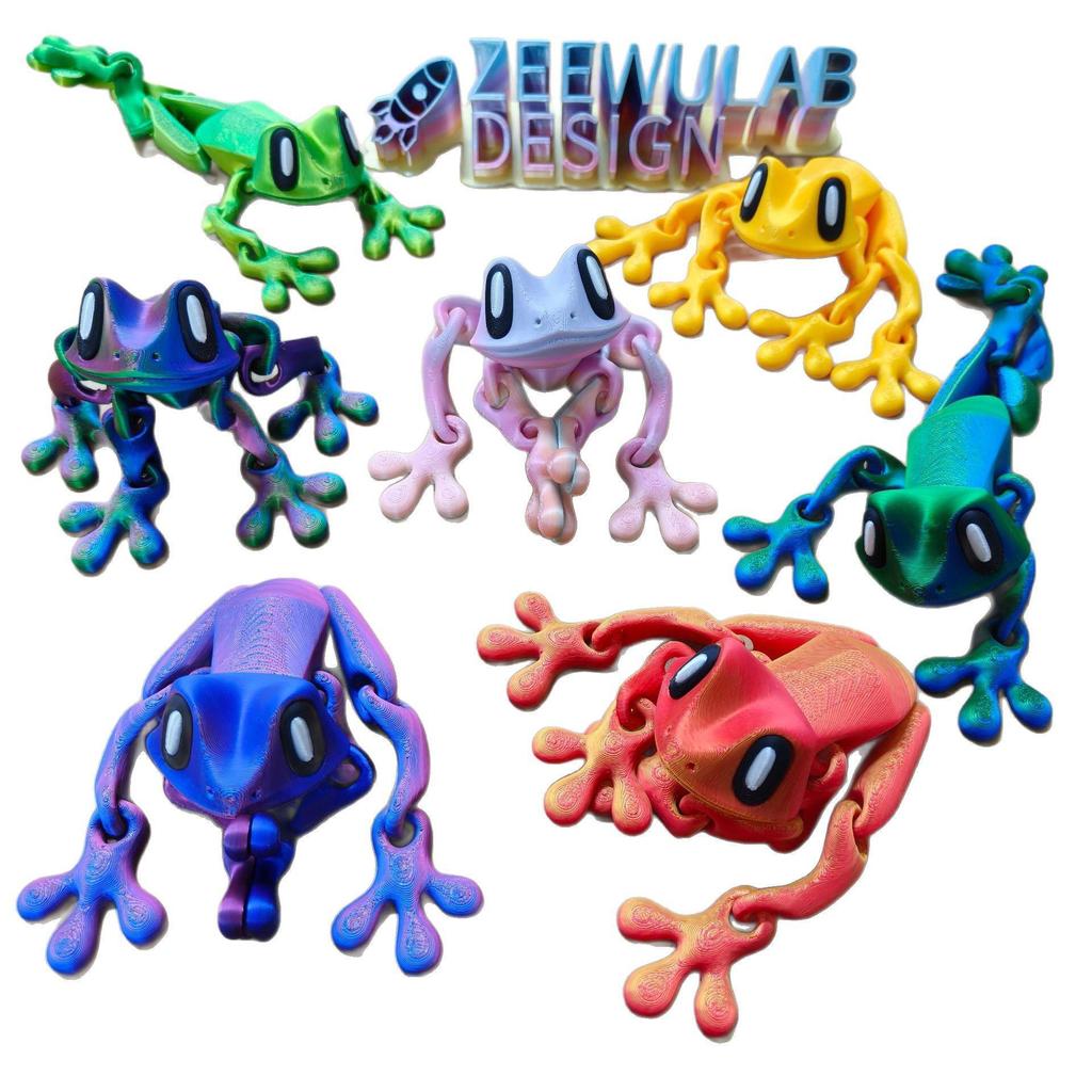 3D Magnetic Frog Joint Movable Figurine - Crafty Desktop and Fridge Ornament Toy