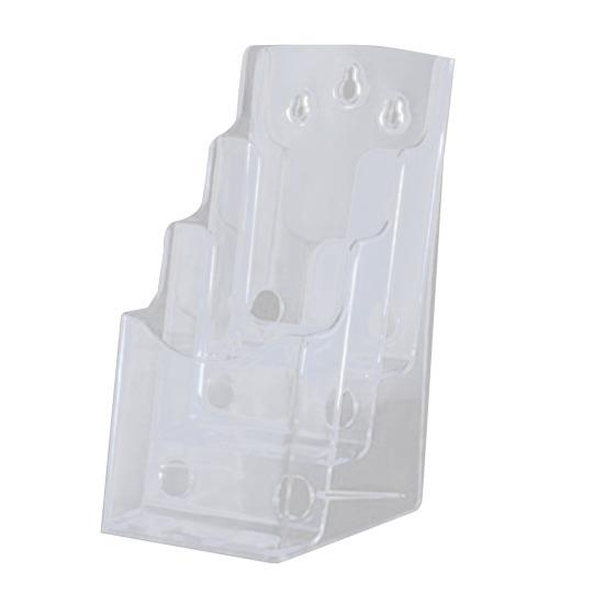 

2 шт. Подставка для брошюр, акриловые противоскользящие слоты, настенный настольный органайзер A4/A5/A6 37716 S 3-Layers