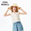 Little MO&Co. Girls' French Style Sleeveless Cotton Knit Cardigan