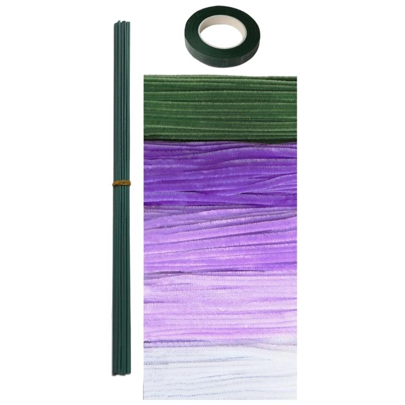 500Pcs Pipe Cleaners Craft Stems with Iron Wire and Tape for Art Craft Colored Stems Pipe Cleaners for Home Decoration