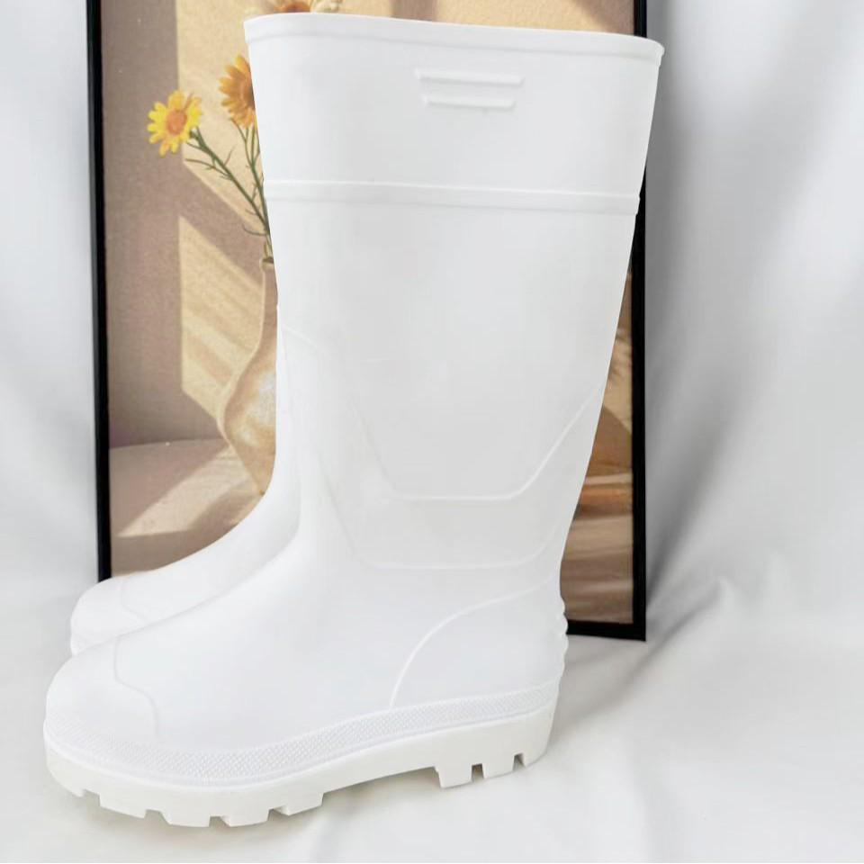 Męskie Wodoodporne Kalosze do Połowy Łydki, Z Podszewką z Polaru, Antypoślizgowe, Trwałe Gumowe Buty.