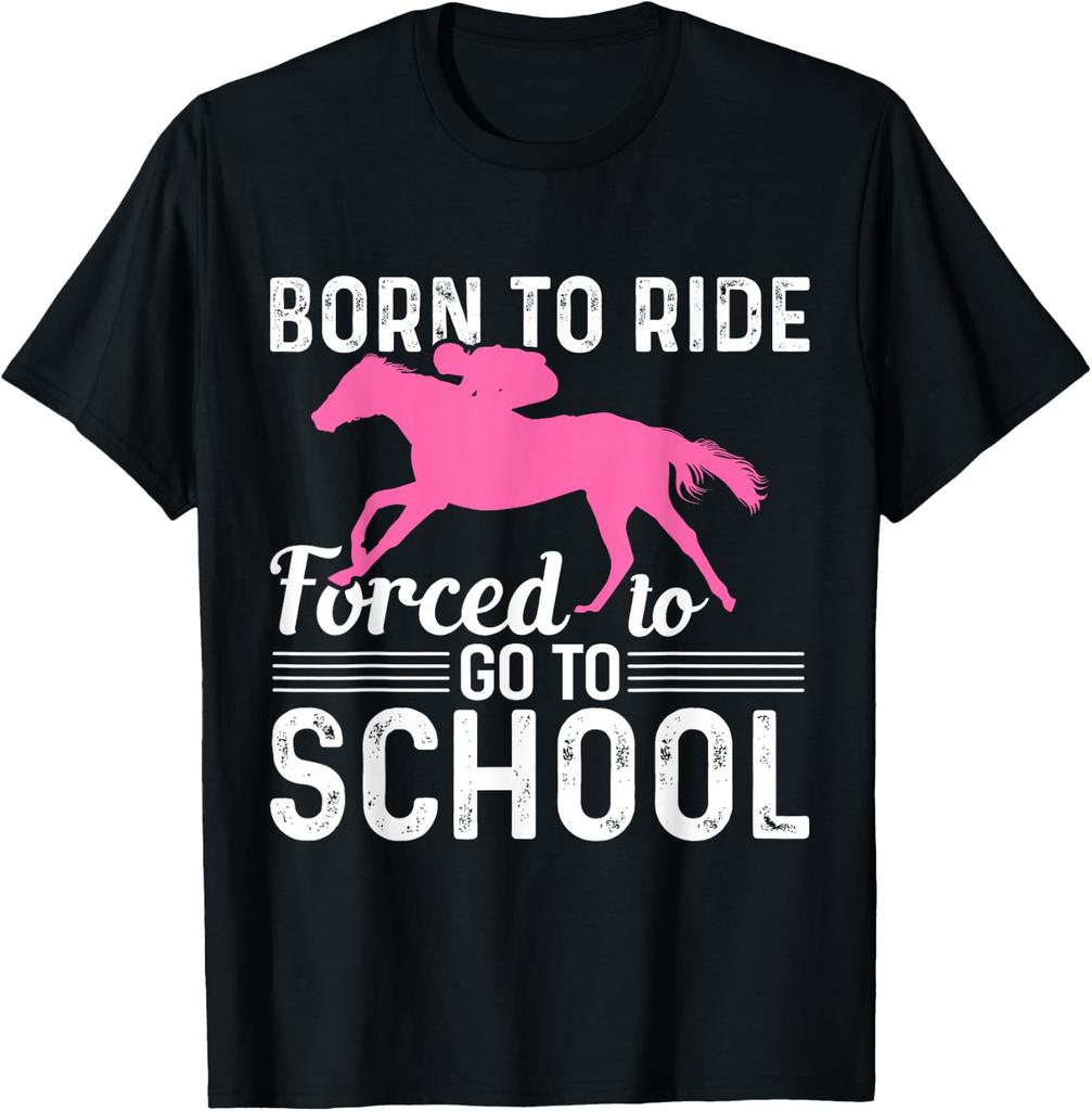 Horseback Riding Girl Funny Horse Girl T-Shirt Small