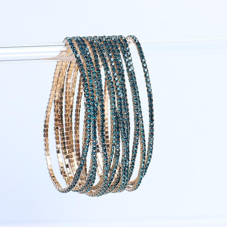 5pcs Fashion Crystal Rhinestone Stretch Bracelet For Women Elastic Wristband Wedding Bracelets Daily Female Zircon Accessories