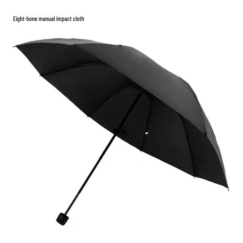 Huazhong Ketai Manual 8-Rib Folding Sun Rain Umbrella