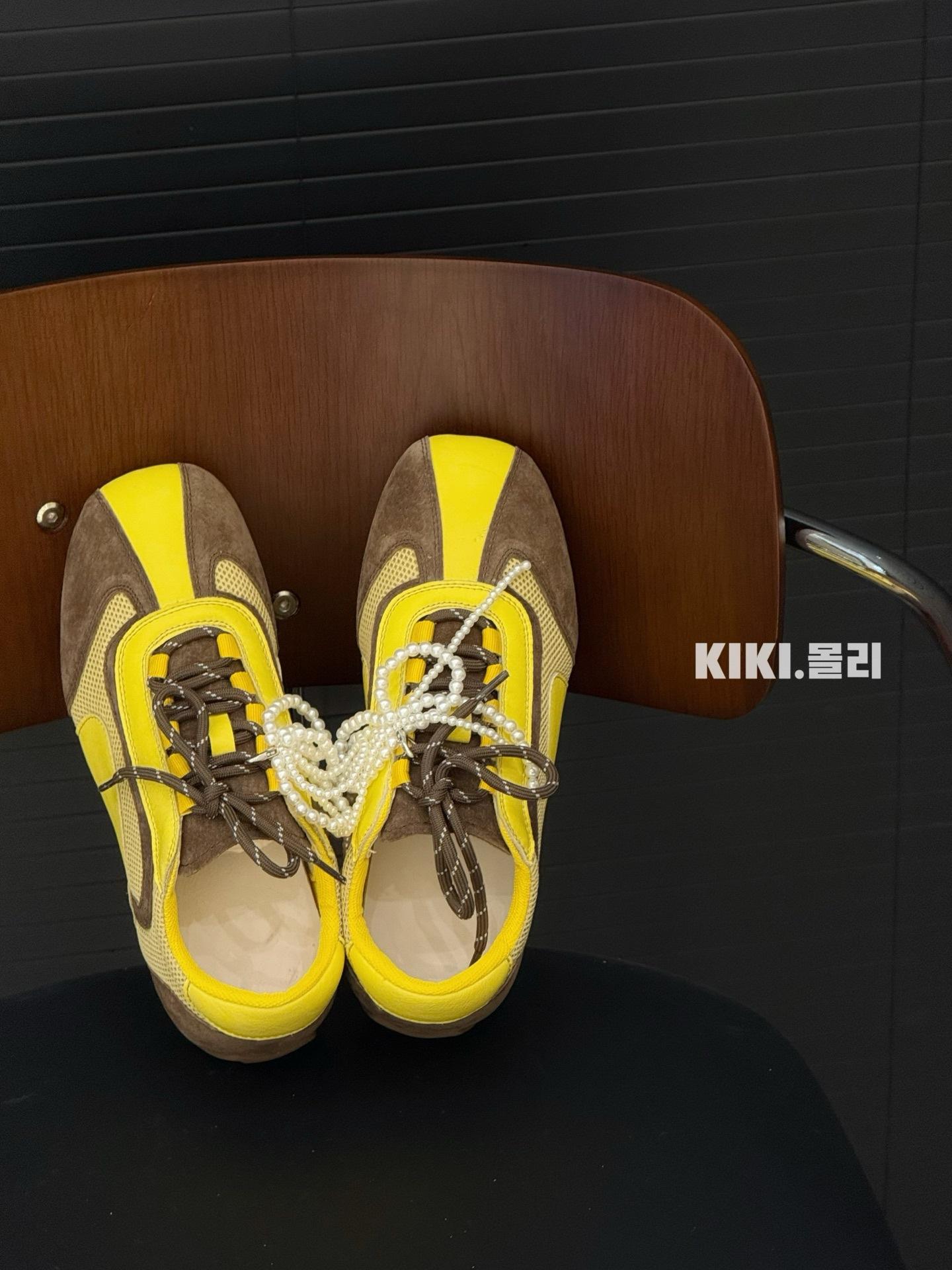 

Кроссовки женские из натуральной кожи с двойной цветной внутренней лентой, увеличивающей рост, весна 2025, мягкая подошва, бисерный бант, сетка, повседневная обувь Forrest Gump 35