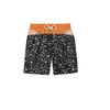 Men's Fun Print Waist Swim Trunks and Beach Shorts with Elastic Waistband