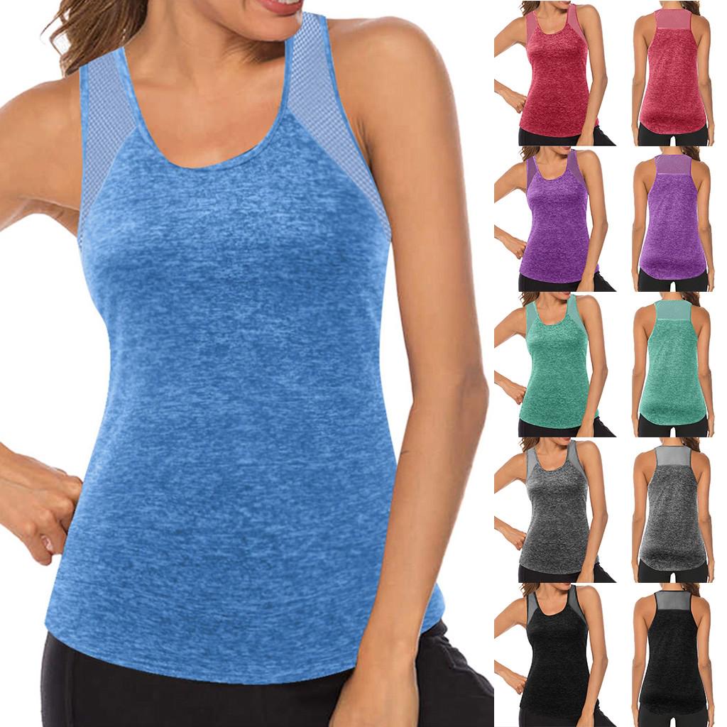 

Women s Workout Sleeveless Breathable Mesh Backless Tank Yoga Tops