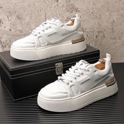 New Men's White Sneakers, Korean Style Versatile and Fashionable Board Shoes, Men's Breathable Casual Shoes B39