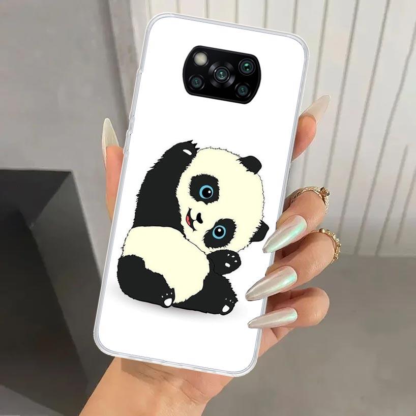 

Мультяшный милый медведь панда чехол для телефона для Xiaomi Poco X7 X6 X5 X4 X3 Nfc F6 F5 F4 GT F3 F2 Pro F1 M5S M4 M3 5G Мягкий Funda Принт Она Xiaomi Poco M5S