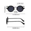 Vintage Round Sunglasses Men New Fashion Punk Gradient Decor Shades Women Trendy Luxury Brand Design Outdoor Sun Glasses