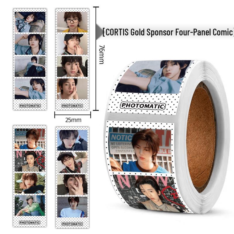 CORTIS Square Creative Sticker Roll: Korean Mobile Phone Gift Decoration, Sealing, and Journaling Tape.