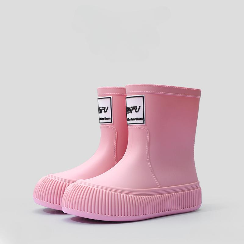 Bottes de pluie pour femmes, antidérapantes, tendance, légères, souples, chaussures de pluie, de pêche en plein air, semelles épaisses, chaussures imperméables, mode, confortables