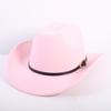 Popular European and American Fashion OL Style One-word Cowboy Hat Men's and Women's High-end Top Hat Jazz Hat Felt Hat