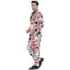 M-XL Men's Print Craze Suit Clown Costume, Halloween Holiday Disco Suit for Men