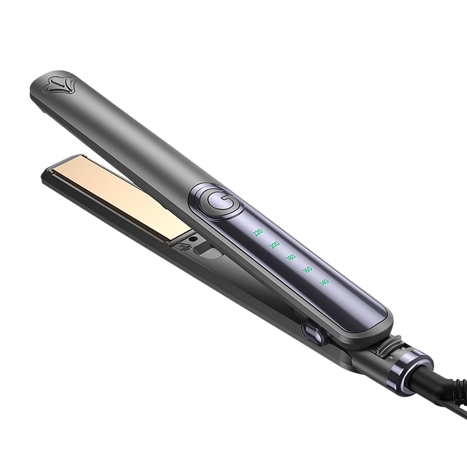 

Миллион Высокая Концентрация Отрицательных 24мм Выпрямитель для Волос 5 Температур 24 Секунды Быстрый Блестящие Волосы Нет Автоматического Питания Вращающийся на 360 Градусов Цифровое Питание